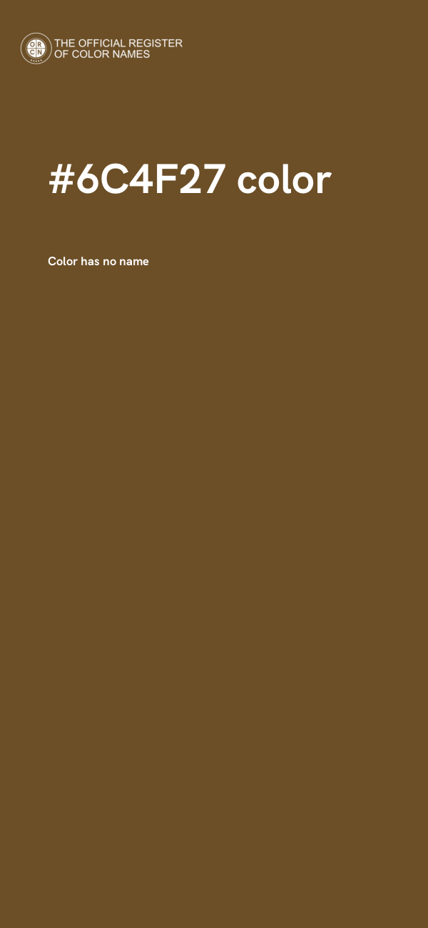 #6C4F27 color image