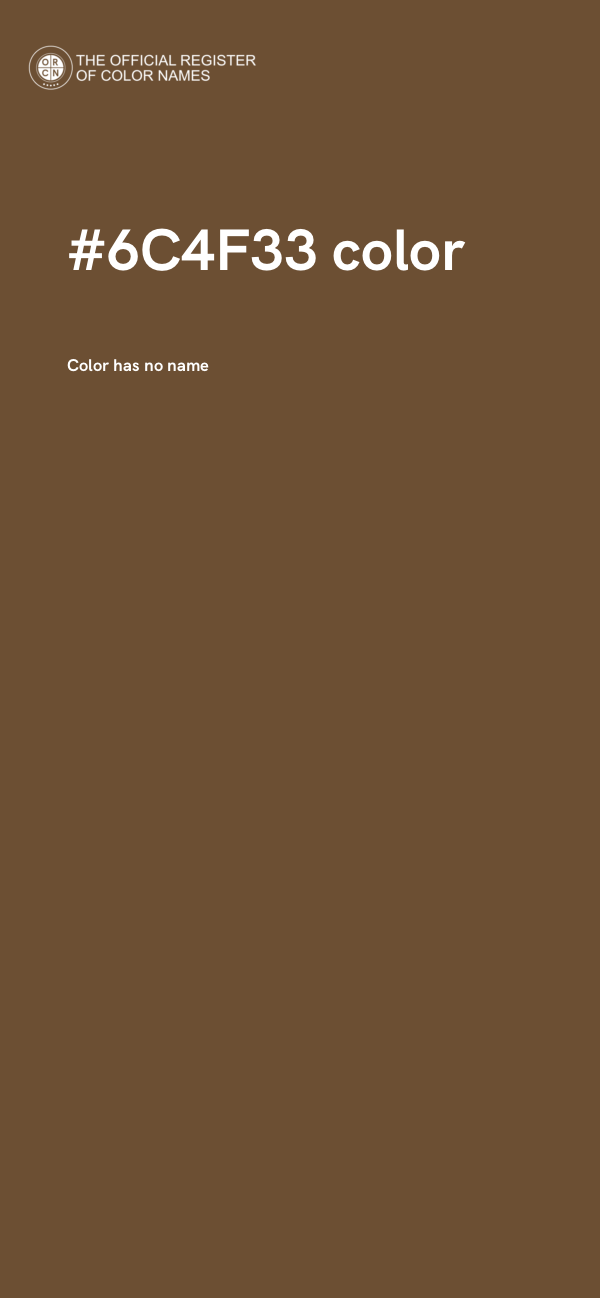 #6C4F33 color image