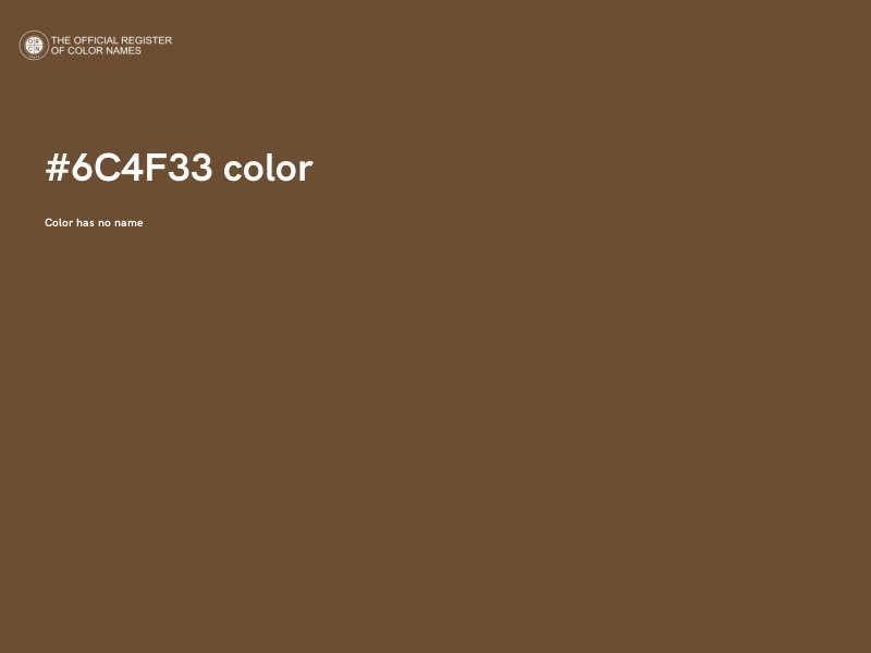 #6C4F33 color image