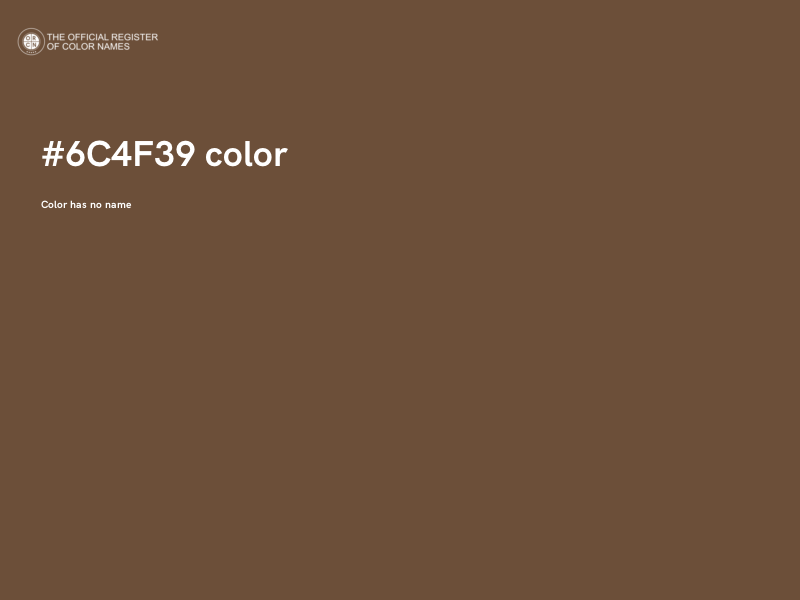 #6C4F39 color image