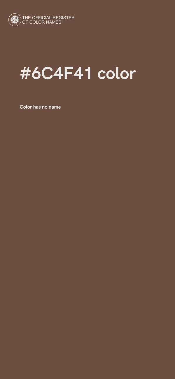 #6C4F41 color image