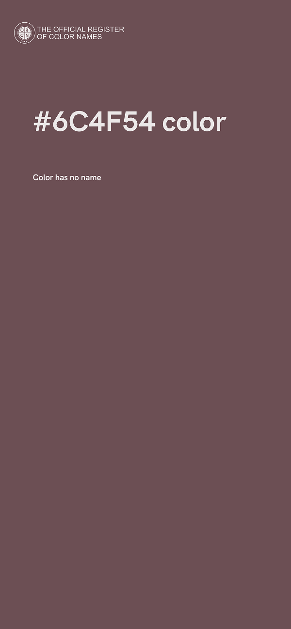 #6C4F54 color image