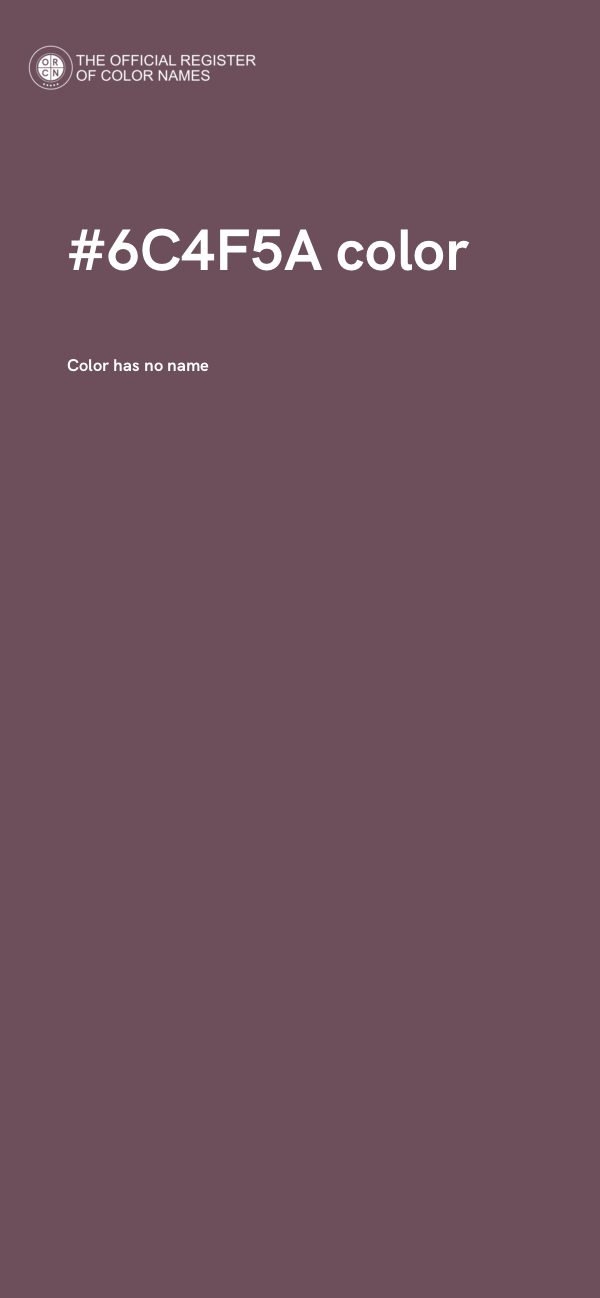 #6C4F5A color image