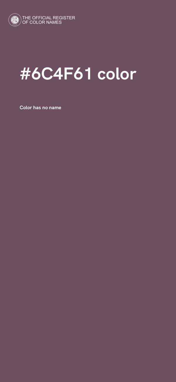 #6C4F61 color image