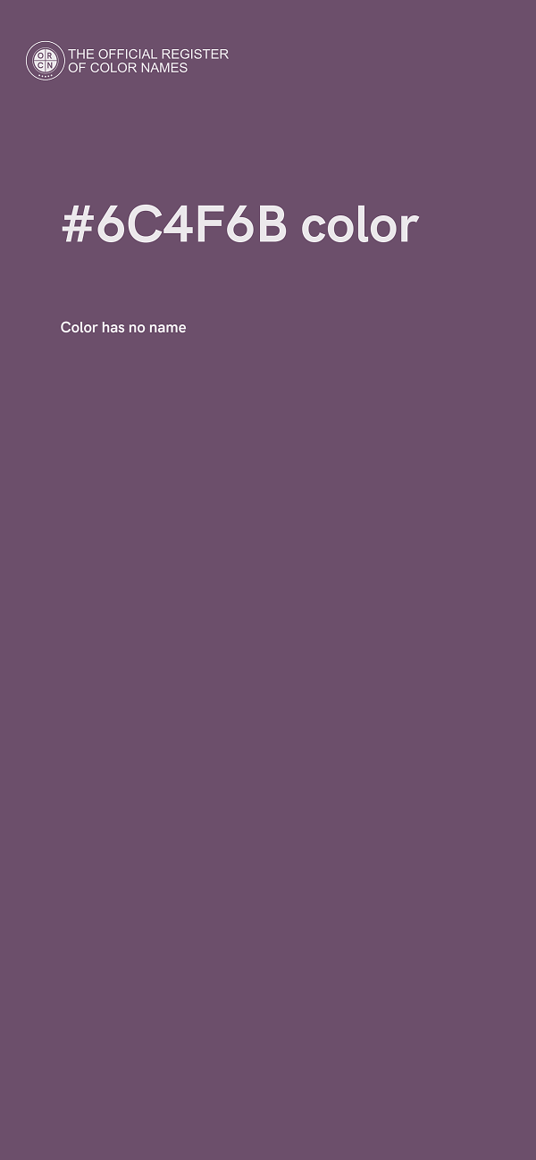 #6C4F6B color image