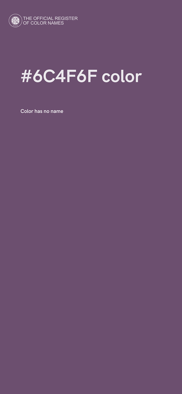 #6C4F6F color image