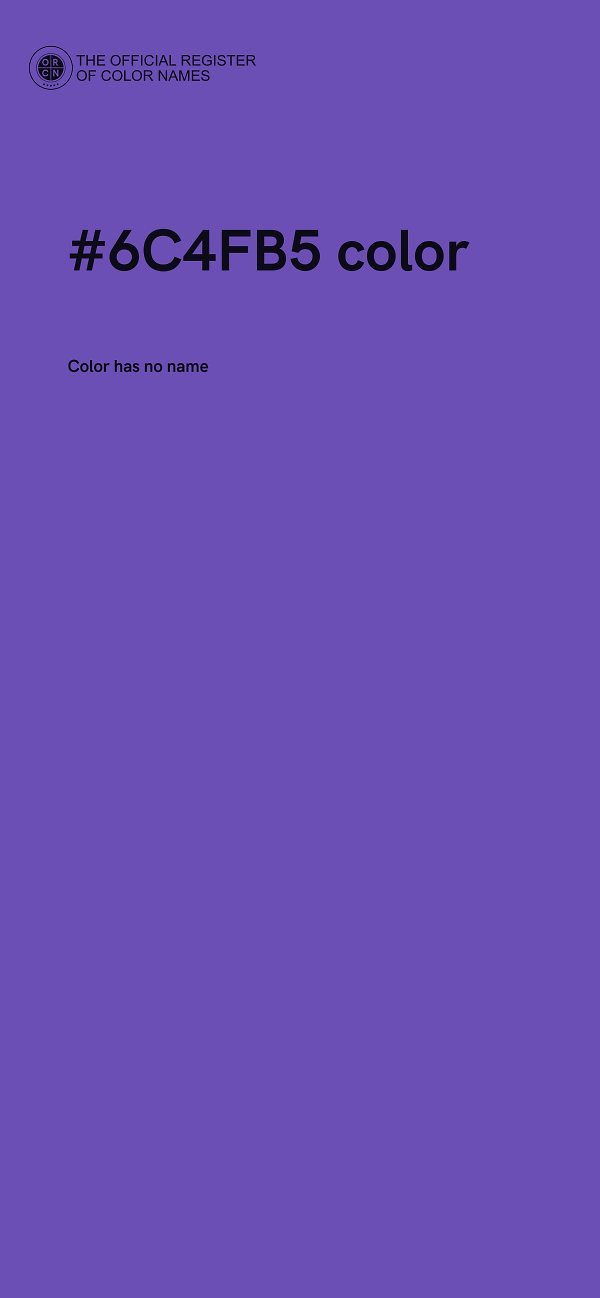#6C4FB5 color image