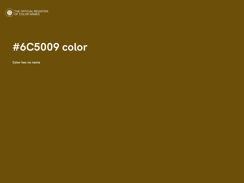 #6C5009 color image