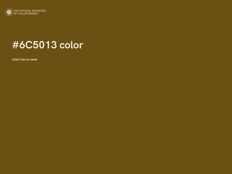 #6C5013 color image