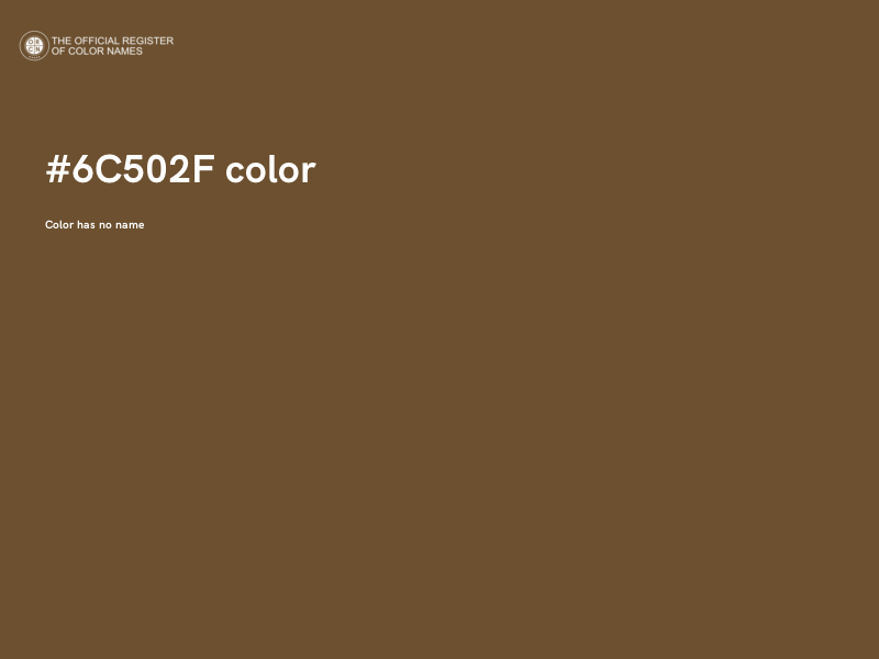 #6C502F color image