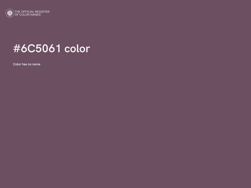 #6C5061 color image