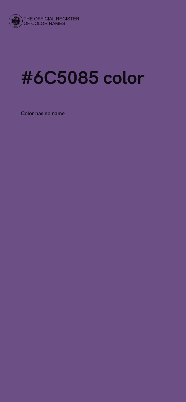 #6C5085 color image