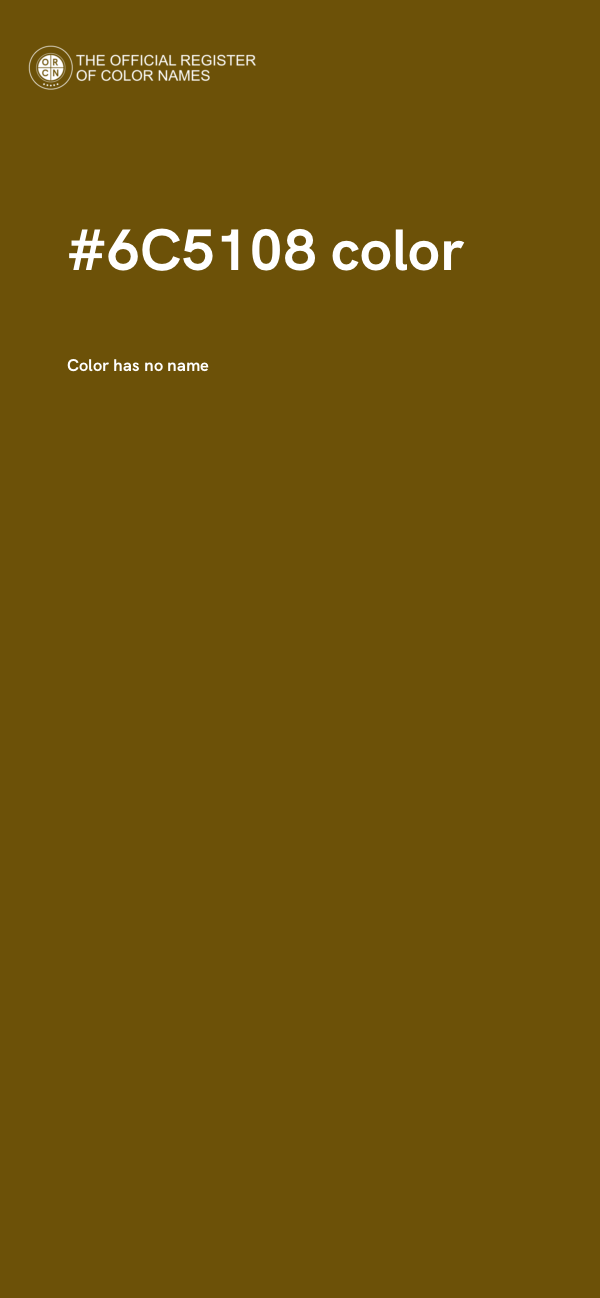 #6C5108 color image
