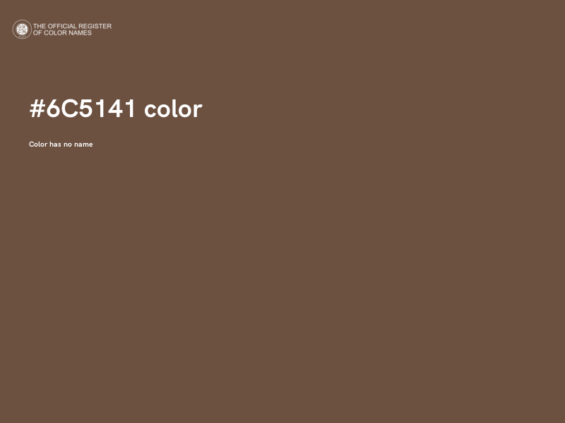 #6C5141 color image