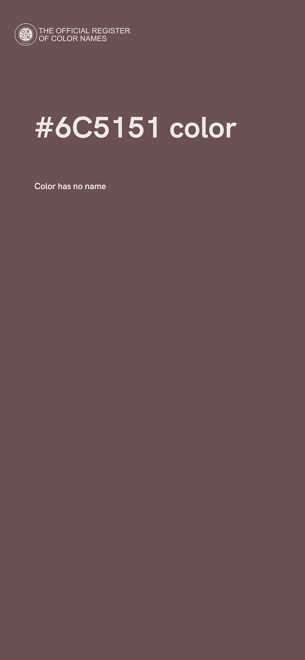 #6C5151 color image