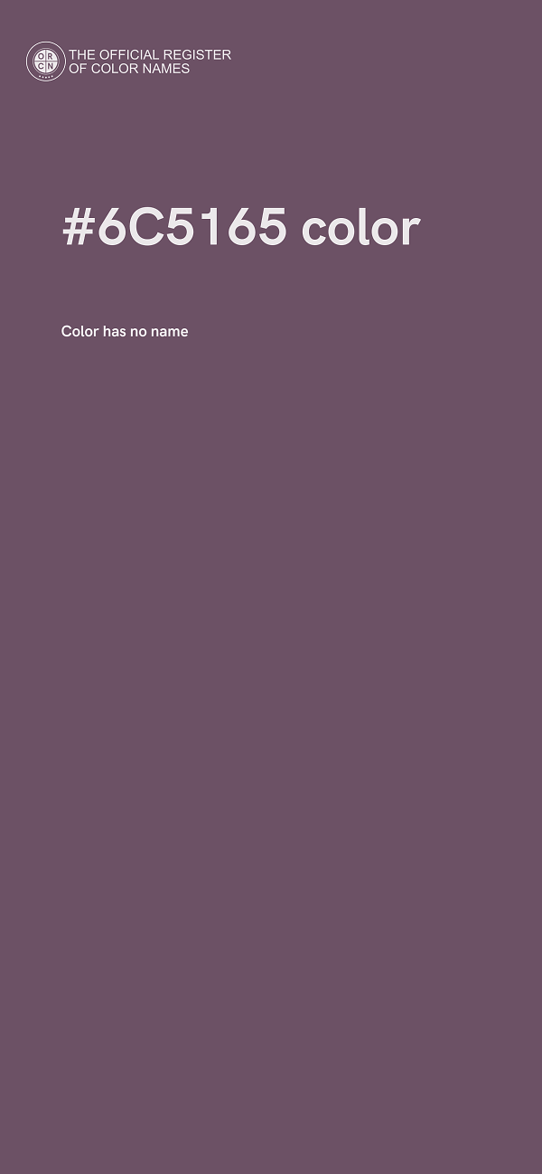 #6C5165 color image