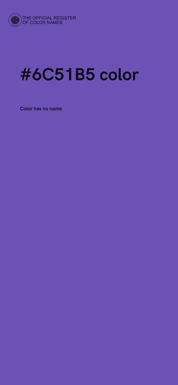 #6C51B5 color image