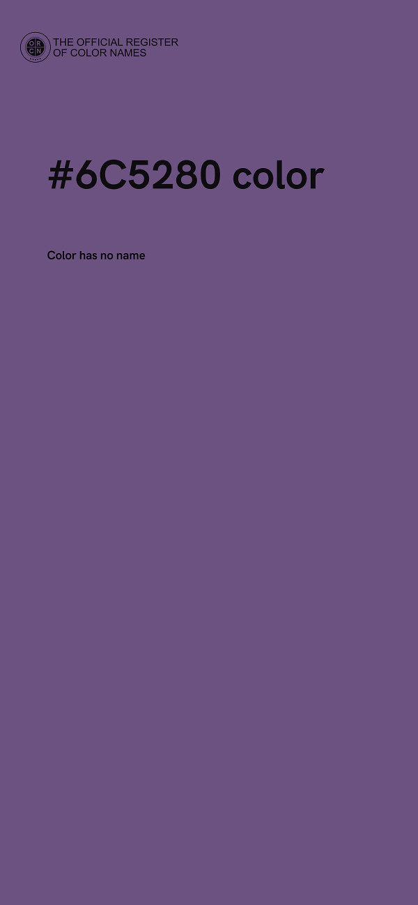 #6C5280 color image
