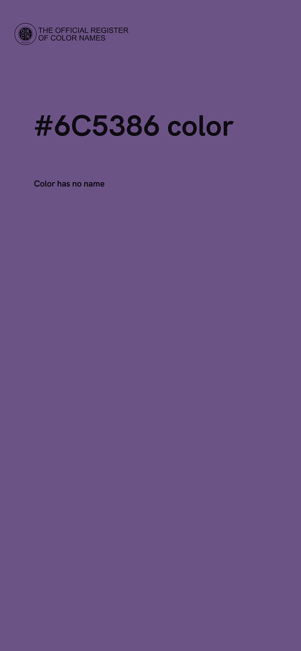#6C5386 color image