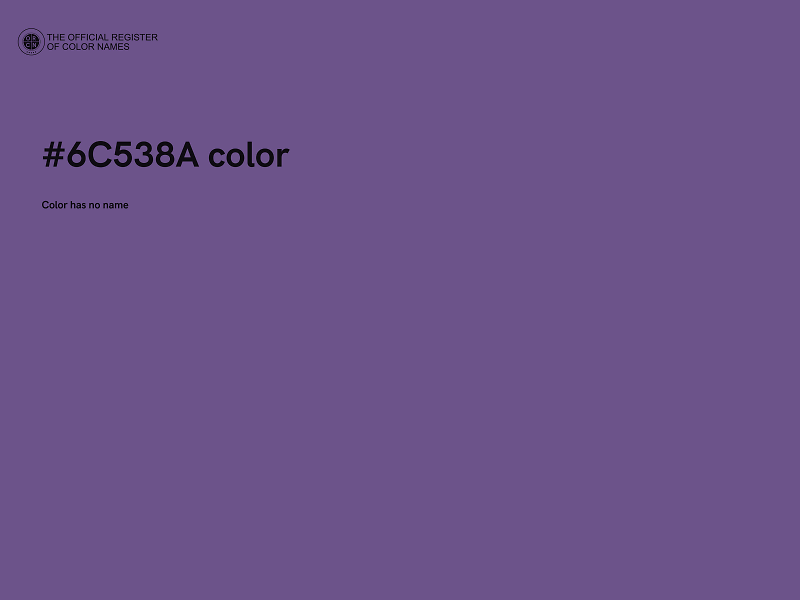 #6C538A color image