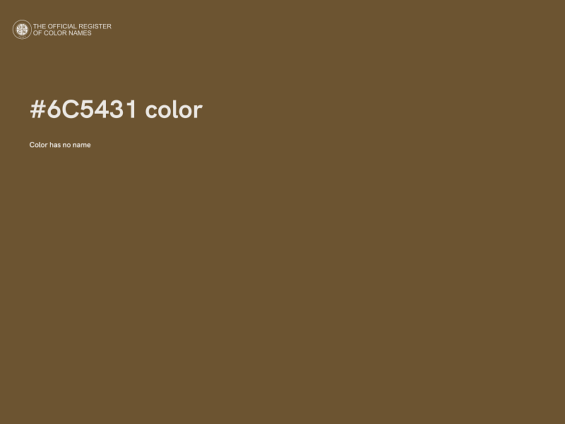 #6C5431 color image