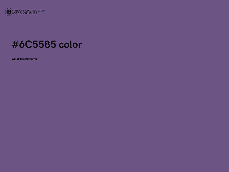 #6C5585 color image