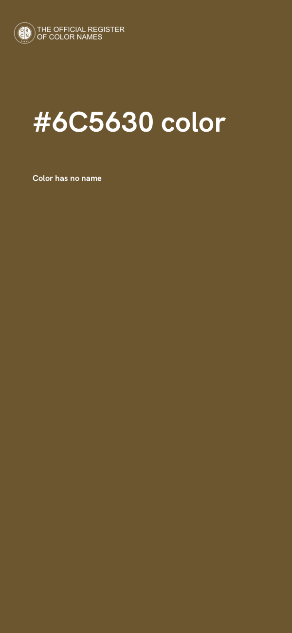 #6C5630 color image