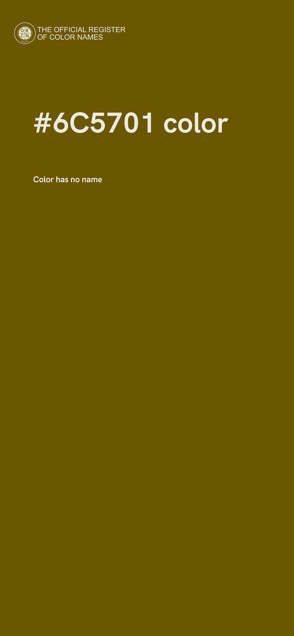 #6C5701 color image