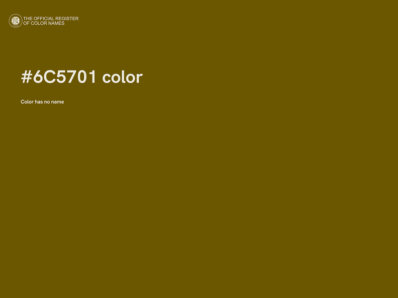 #6C5701 color image