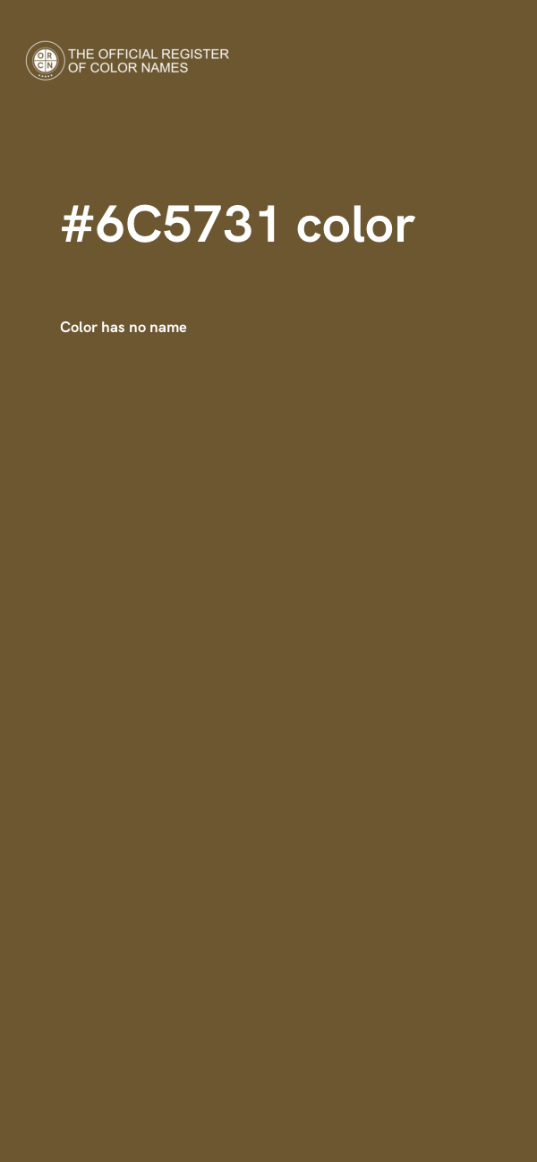 #6C5731 color image
