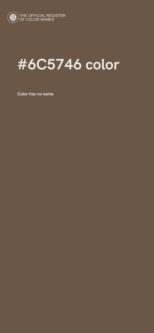 #6C5746 color image