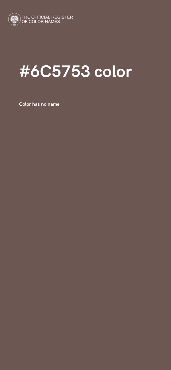 #6C5753 color image