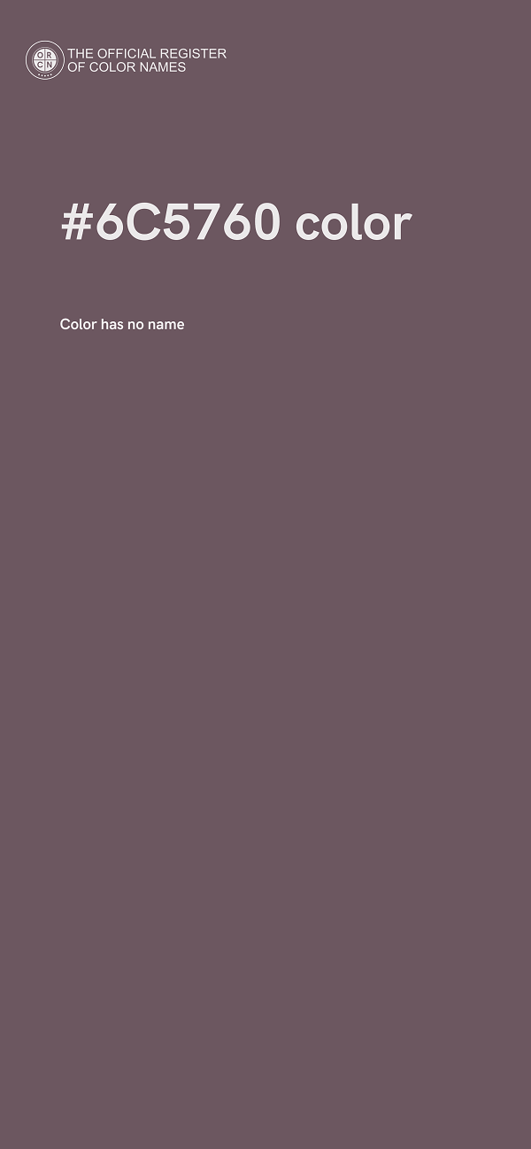#6C5760 color image
