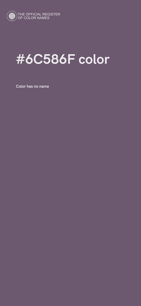 #6C586F color image