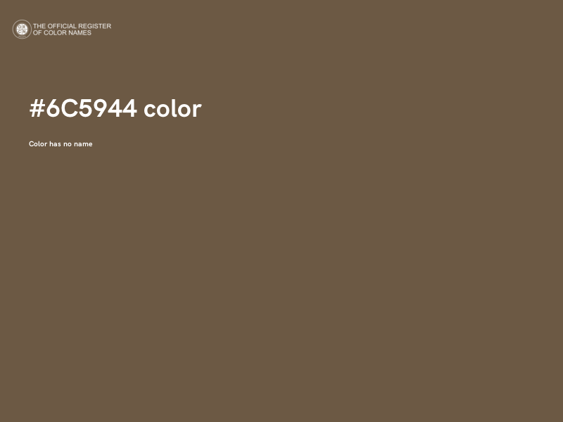 #6C5944 color image
