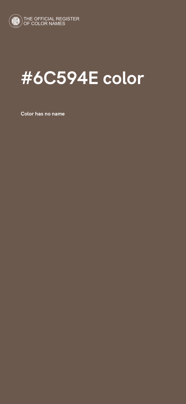 #6C594E color image