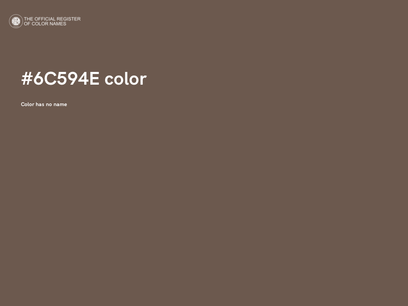 #6C594E color image