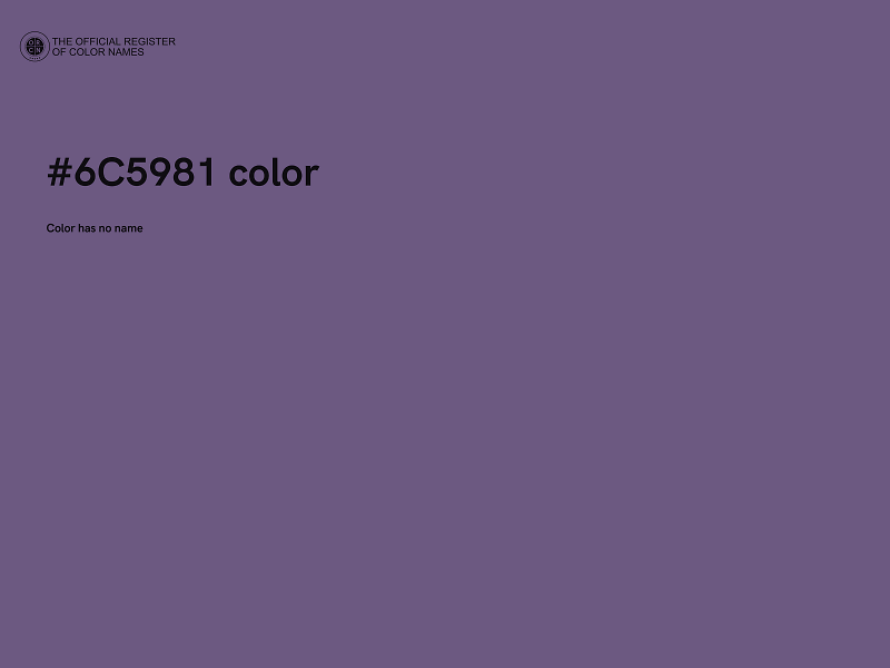 #6C5981 color image