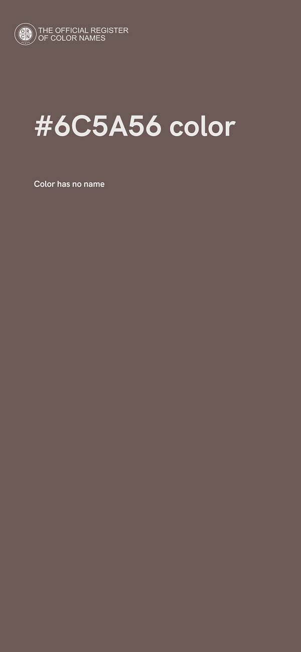 #6C5A56 color image