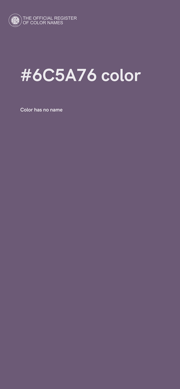 #6C5A76 color image