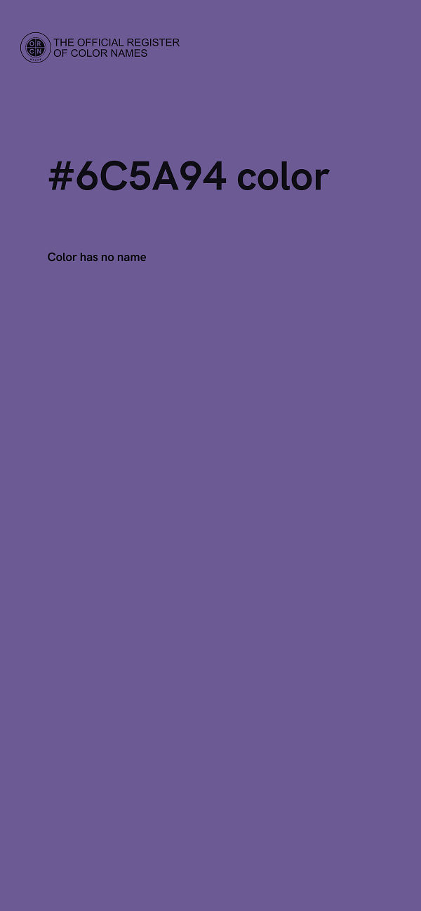 #6C5A94 color image
