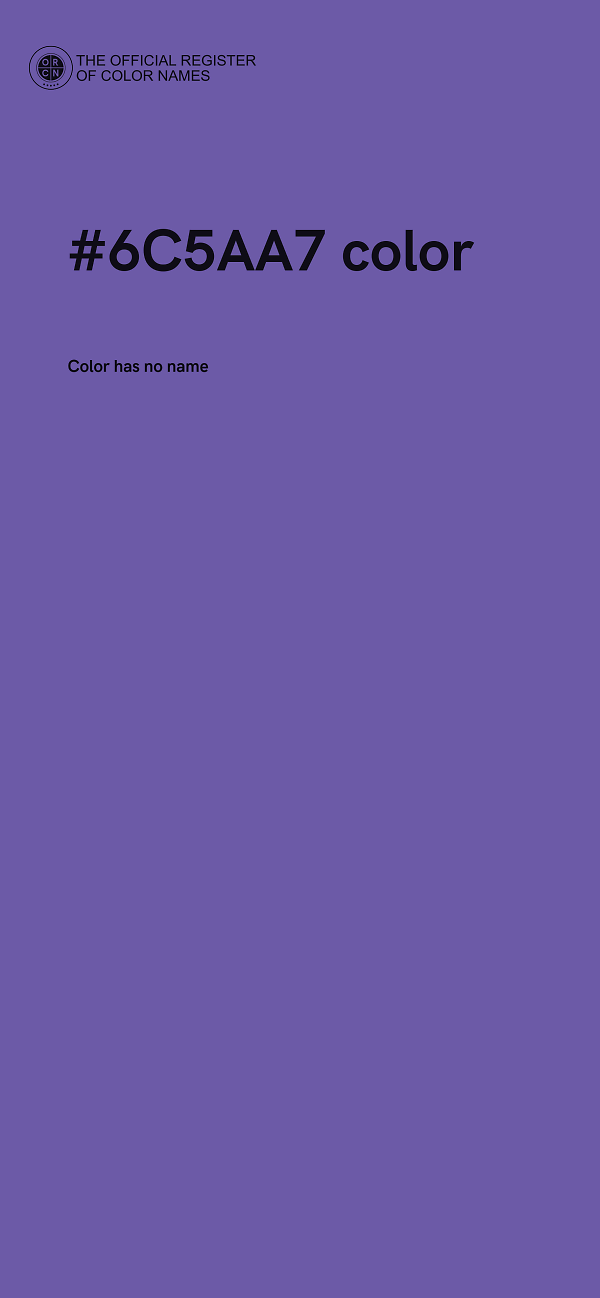#6C5AA7 color image