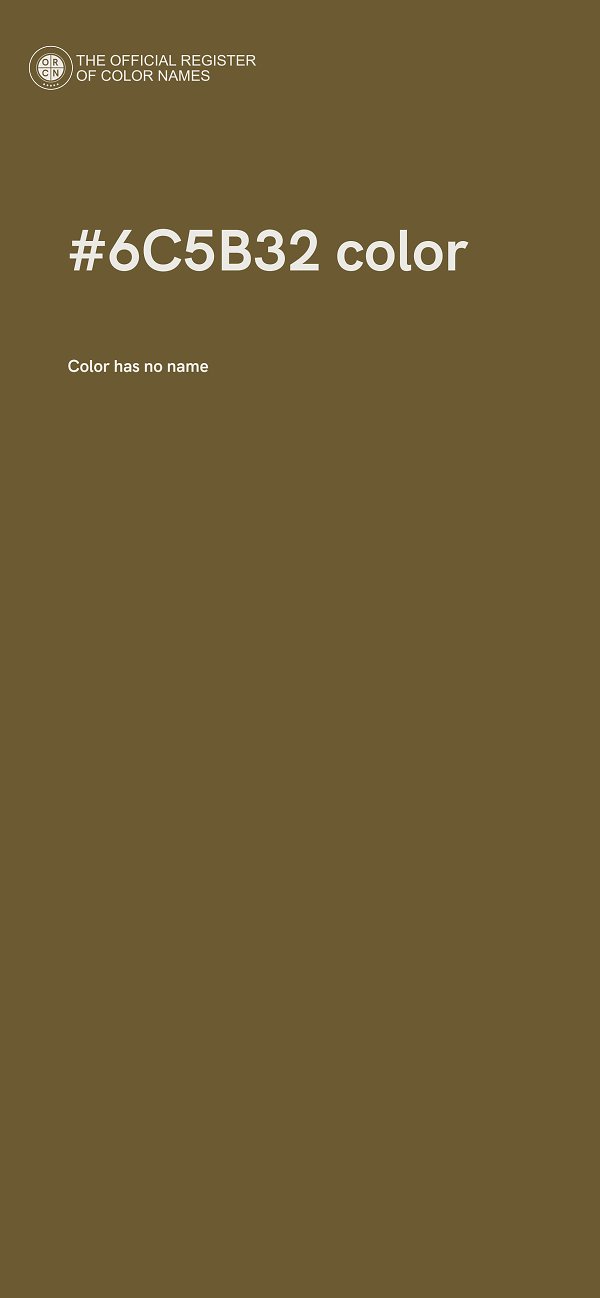 #6C5B32 color image