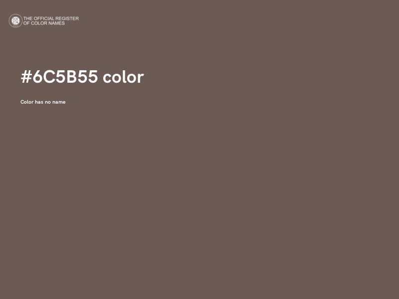 #6C5B55 color image