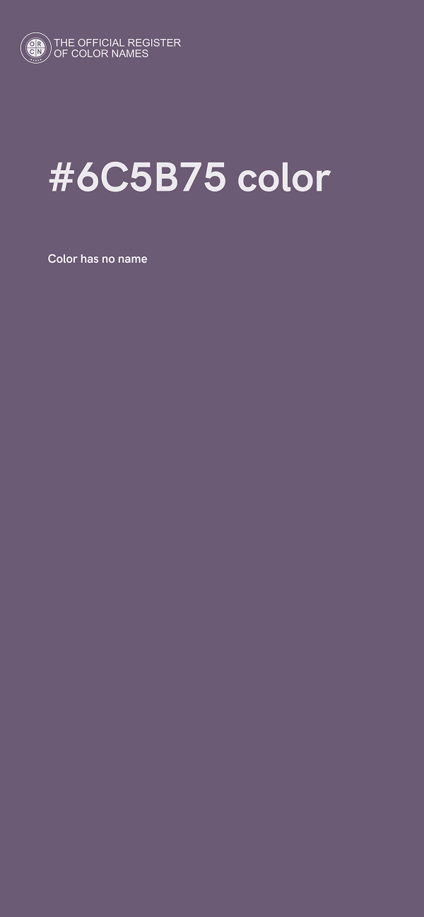 #6C5B75 color image
