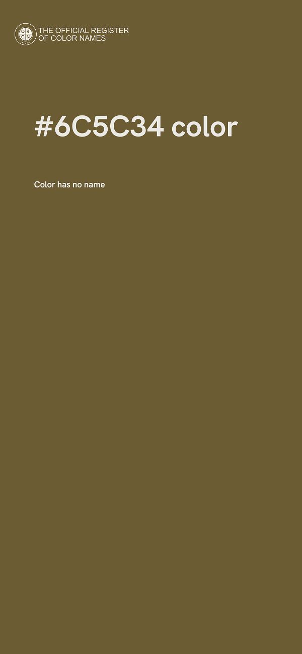 #6C5C34 color image