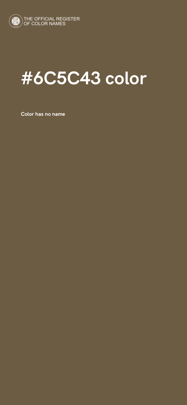 #6C5C43 color image