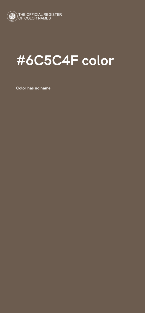 #6C5C4F color image