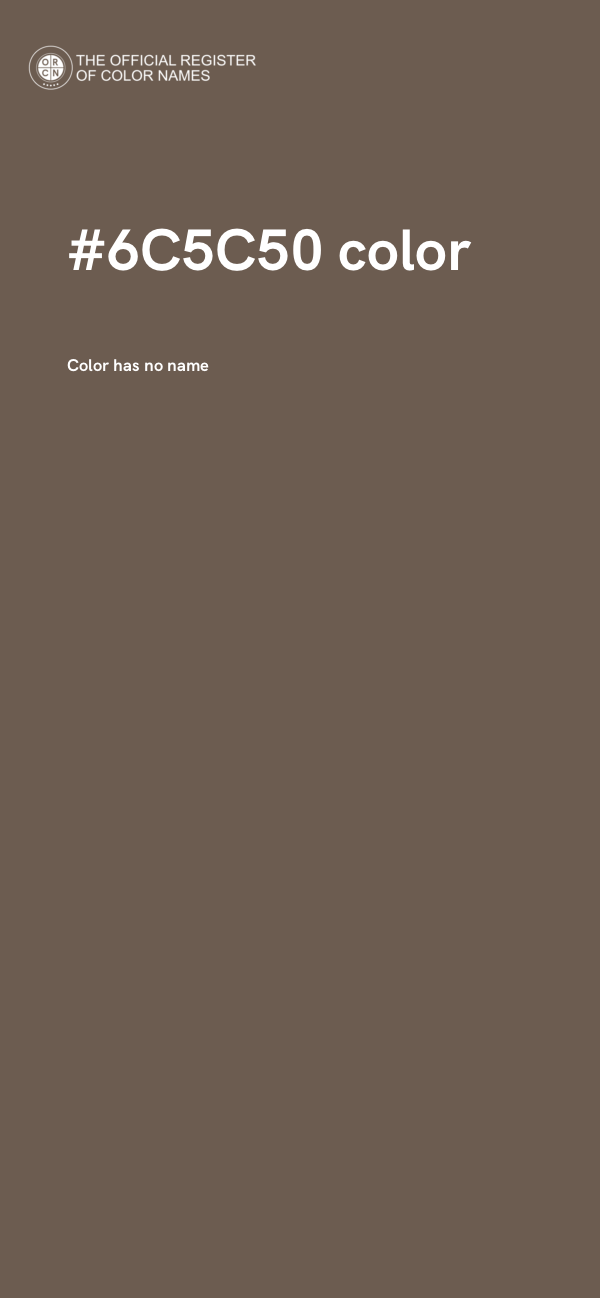 #6C5C50 color image