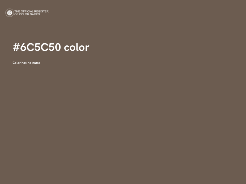 #6C5C50 color image